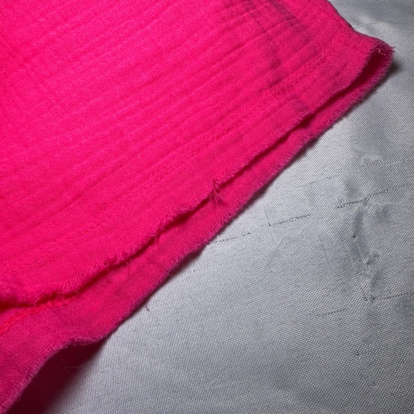 ZENANA Hot Pink Gauze Smocked Waist Drawstring Shorts Women's‎ Medium - Picture 8 of 9